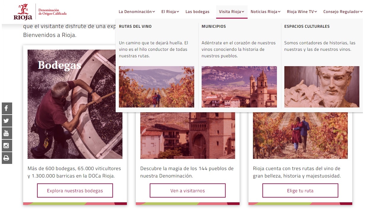 Rioja revamps its website