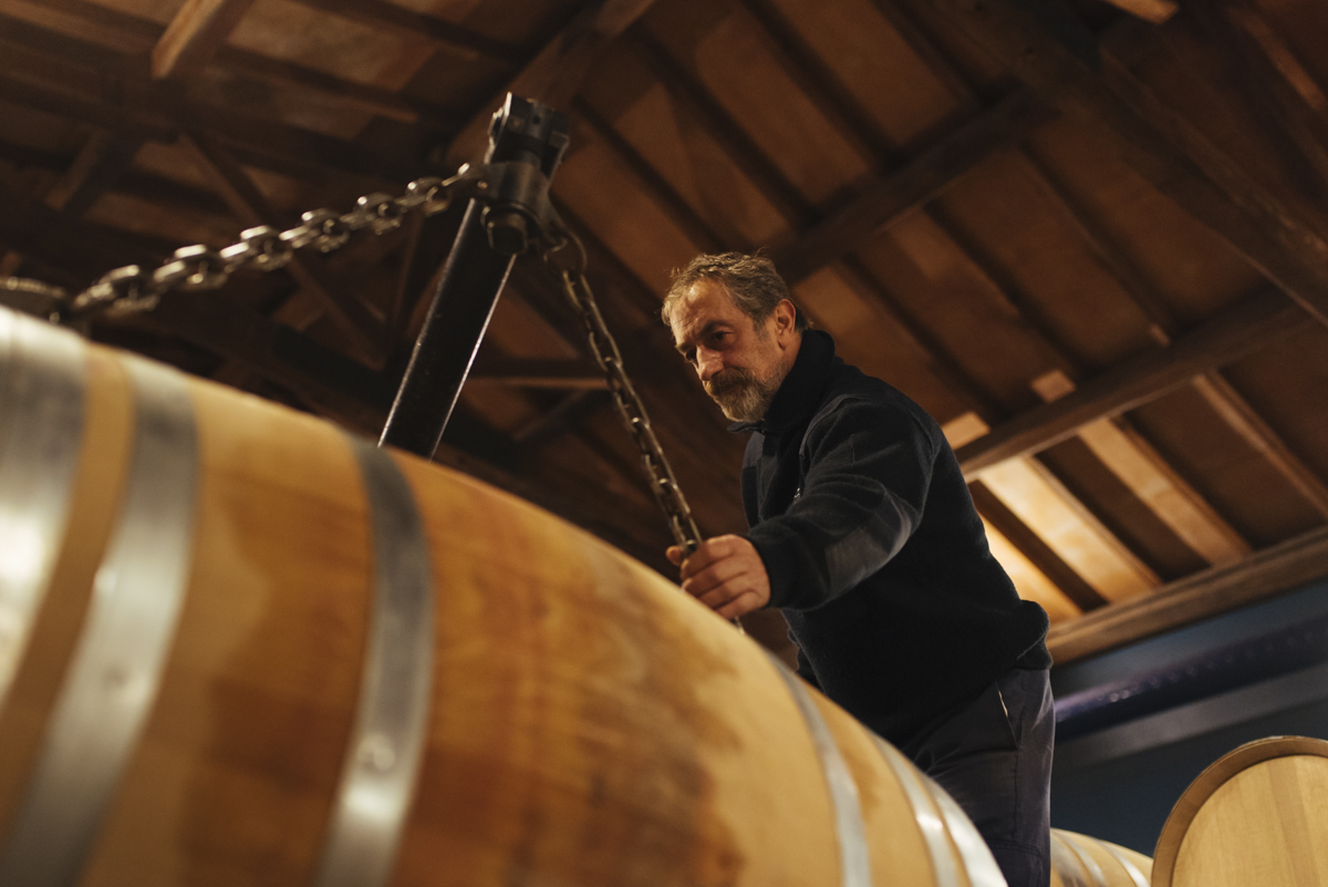 barricas en las Bodegas de Rioja
