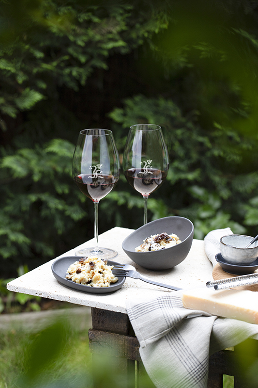 comida con vino Rioja