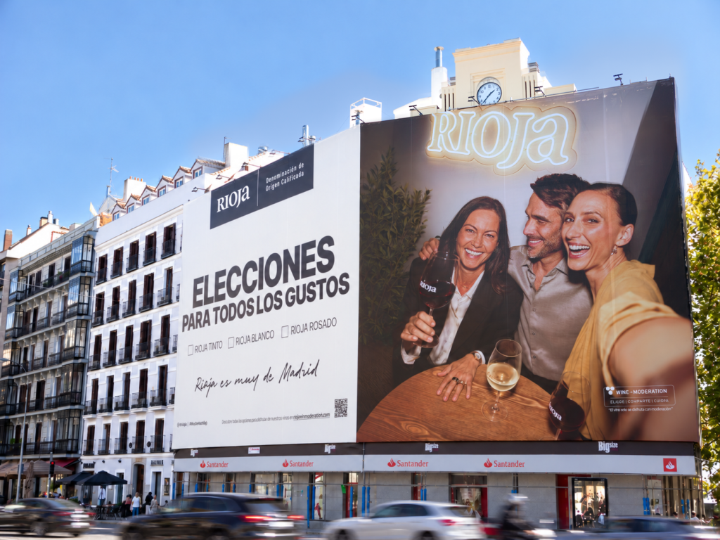 Rioja presenta en Madrid una campaña vibrante con una lona de 700 m² y más de 200 planes de ocio